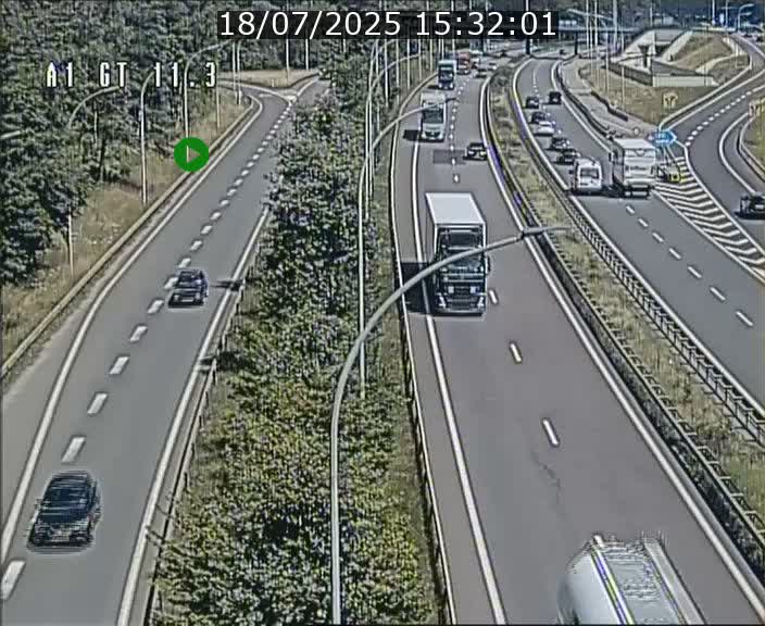 Traffic live webcam Luxembourg Senningerberg - A1 direction Allemagne - BK 11.3
