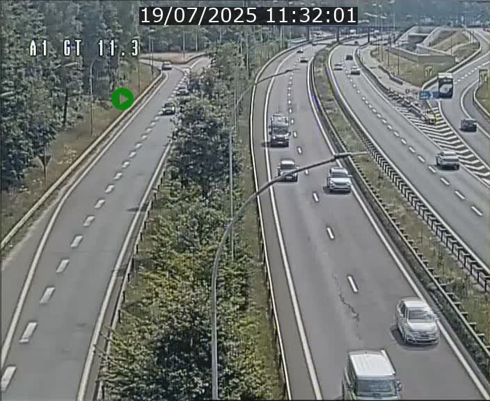 Traffic live webcam Luxembourg Senningerberg - A1 direction Allemagne - BK 11.3
