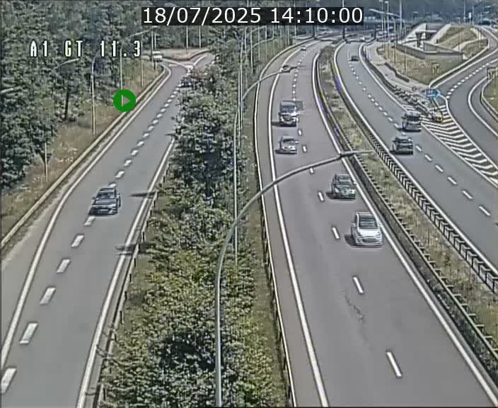 Traffic live webcam Luxembourg Senningerberg - A1 direction Allemagne - BK 11.3