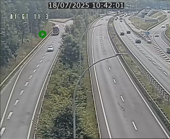 Traffic live webcam Luxembourg Senningerberg - A1 direction Allemagne - BK 11.3