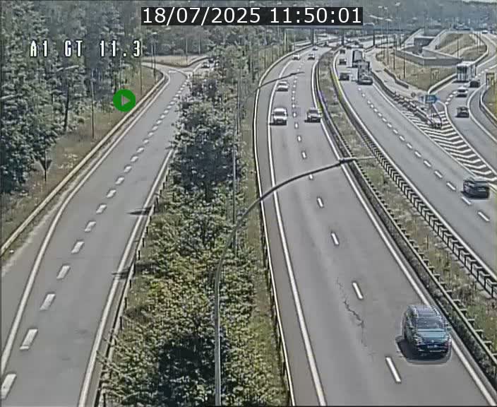 Traffic live webcam Luxembourg Senningerberg - A1 direction Allemagne - BK 11.3