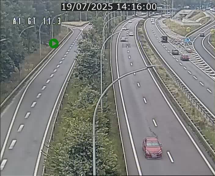 Traffic live webcam Luxembourg Senningerberg - A1 direction Allemagne - BK 11.3