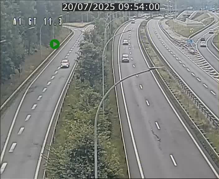 Traffic live webcam Luxembourg Senningerberg - A1 direction Allemagne - BK 11.3