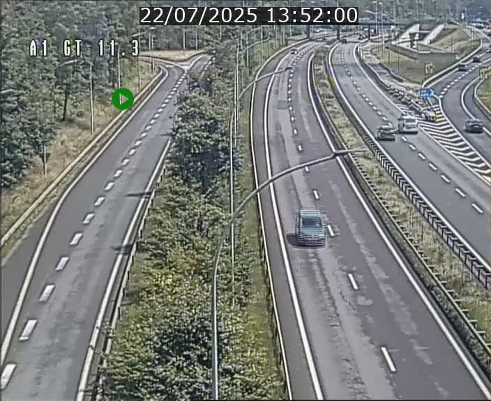 Traffic live webcam Luxembourg Senningerberg - A1 direction Allemagne - BK 11.3