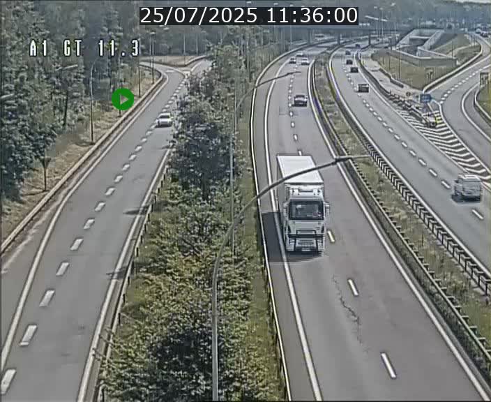 Traffic live webcam Luxembourg Senningerberg - A1 direction Allemagne - BK 11.3