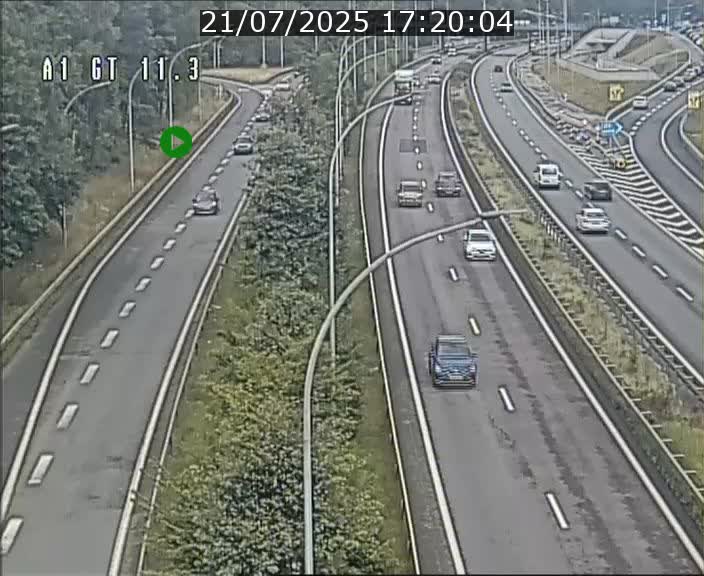 Traffic live webcam Luxembourg Senningerberg - A1 direction Allemagne - BK 11.3