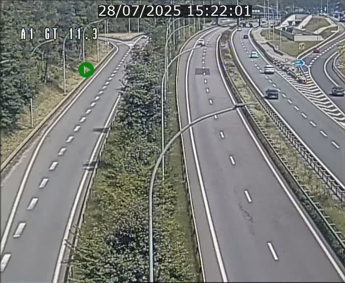 Traffic live webcam Luxembourg Senningerberg - A1 direction Allemagne - BK 11.3