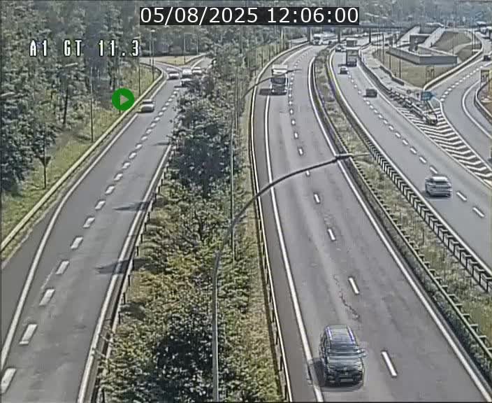 Traffic live webcam Luxembourg Senningerberg - A1 direction Allemagne - BK 11.3