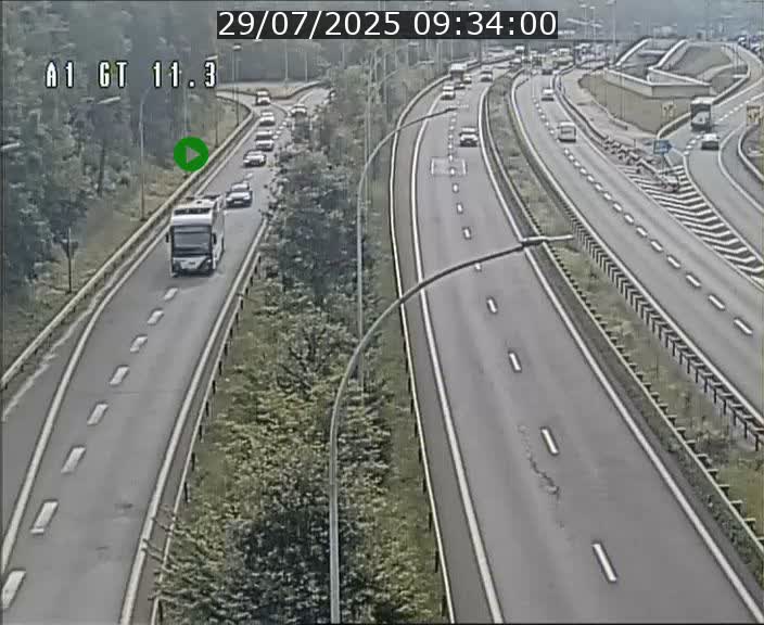 Traffic live webcam Luxembourg Senningerberg - A1 direction Allemagne - BK 11.3