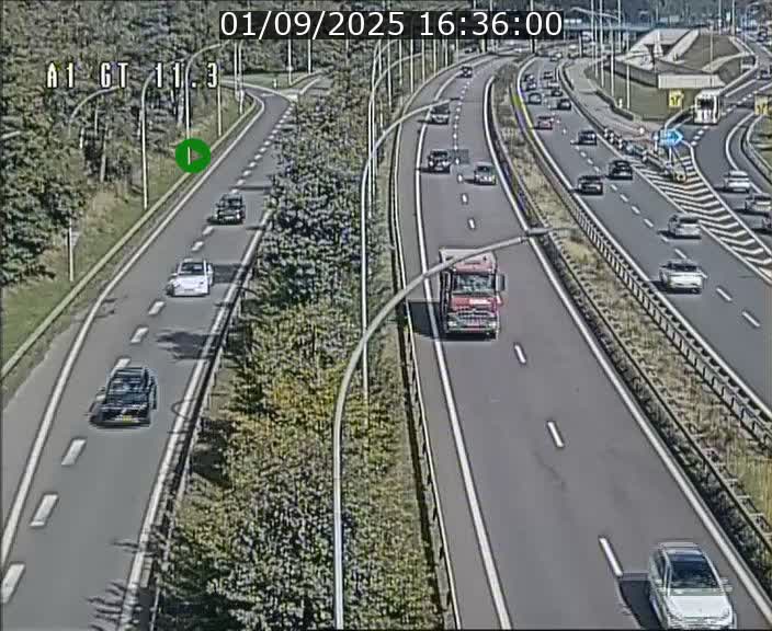 Traffic live webcam Luxembourg Senningerberg - A1 direction Allemagne - BK 11.3