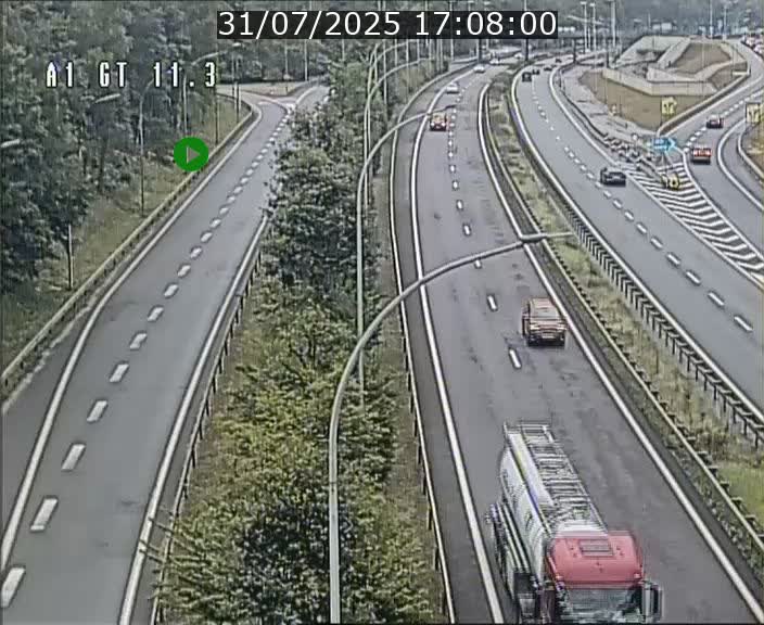 Traffic live webcam Luxembourg Senningerberg - A1 direction Allemagne - BK 11.3