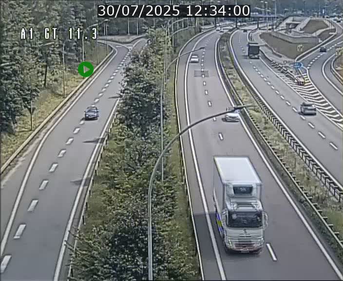 Traffic live webcam Luxembourg Senningerberg - A1 direction Allemagne - BK 11.3