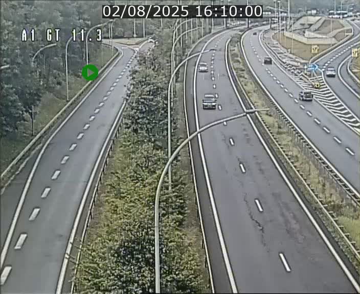 Traffic live webcam Luxembourg Senningerberg - A1 direction Allemagne - BK 11.3
