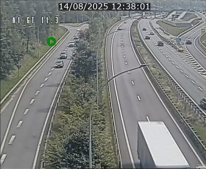 Traffic live webcam Luxembourg Senningerberg - A1 direction Allemagne - BK 11.3
