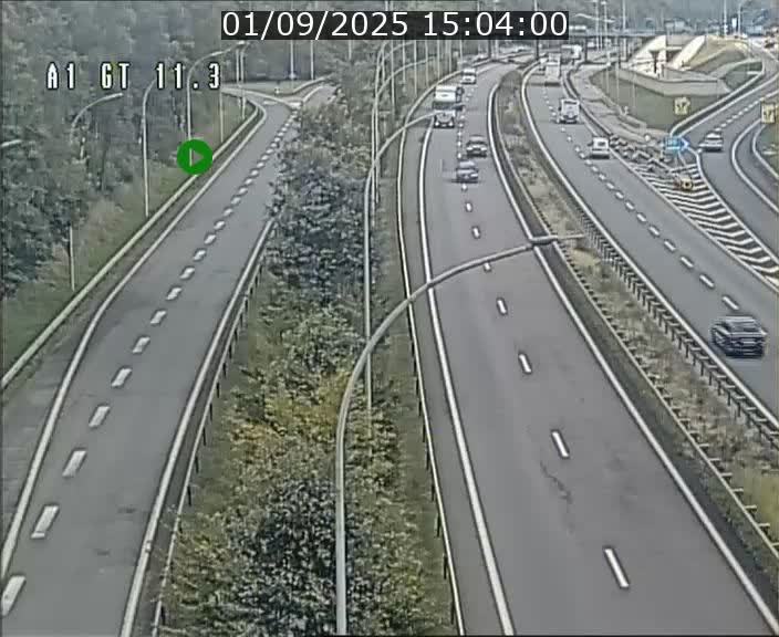Traffic live webcam Luxembourg Senningerberg - A1 direction Allemagne - BK 11.3