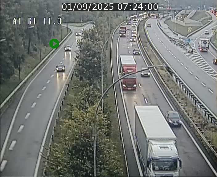 Traffic live webcam Luxembourg Senningerberg - A1 direction Allemagne - BK 11.3