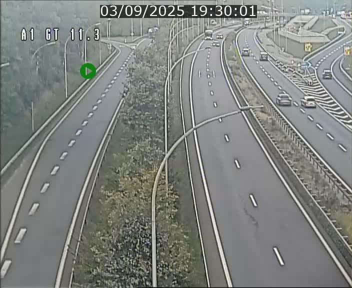 Traffic live webcam Luxembourg Senningerberg - A1 direction Allemagne - BK 11.3