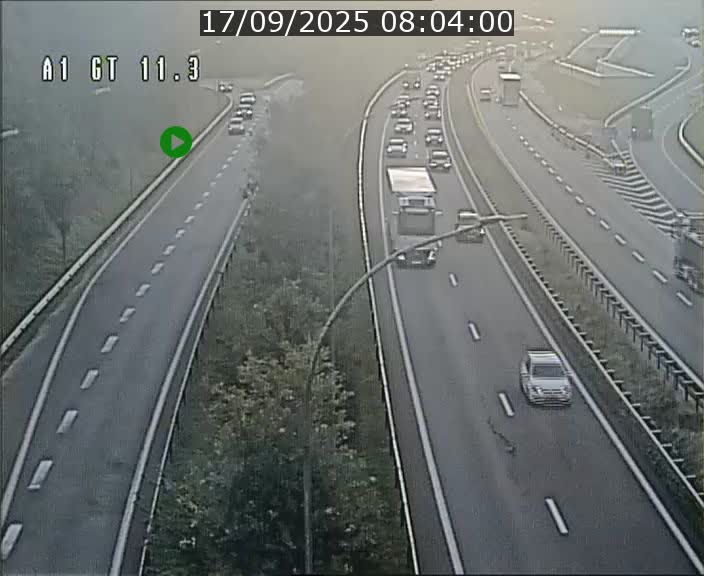 Traffic live webcam Luxembourg Senningerberg - A1 direction Allemagne - BK 11.3