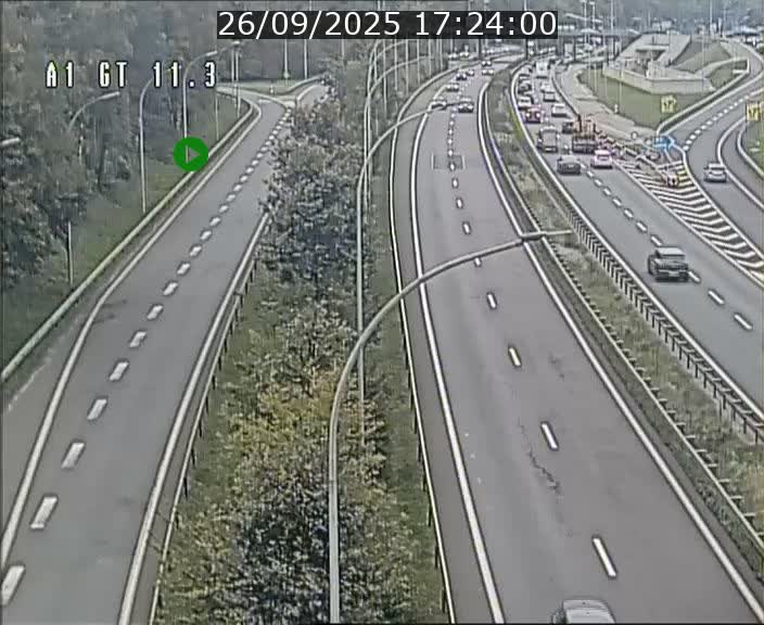 Traffic live webcam Luxembourg Senningerberg - A1 direction Allemagne - BK 11.3