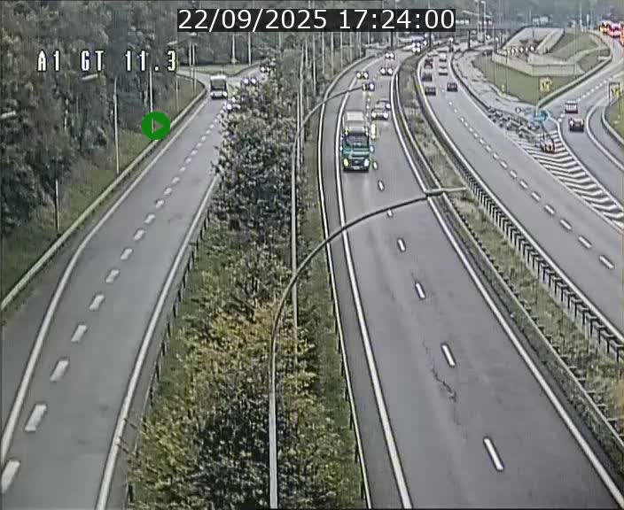Traffic live webcam Luxembourg Senningerberg - A1 direction Allemagne - BK 11.3