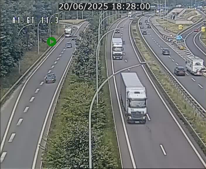 <h2>Traffic live webcam Luxembourg Senningerberg - A1 direction Allemagne - BK 11.3</h2>