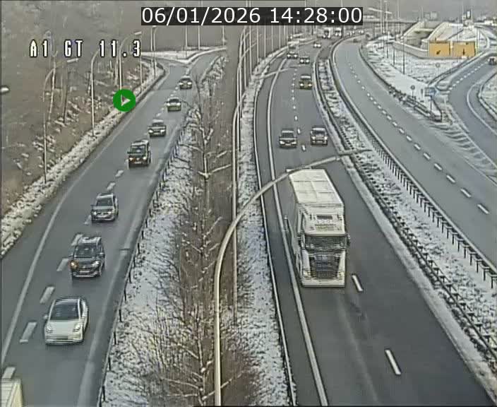 Traffic live webcam Luxembourg Senningerberg - A1 direction Allemagne - BK 11.3