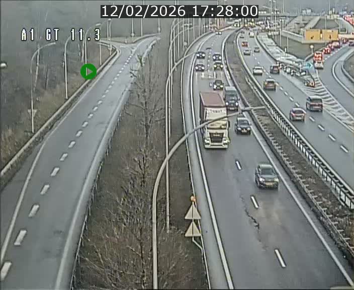<h2>Traffic live webcam Luxembourg Senningerberg - A1 direction Allemagne - BK 11.3</h2>