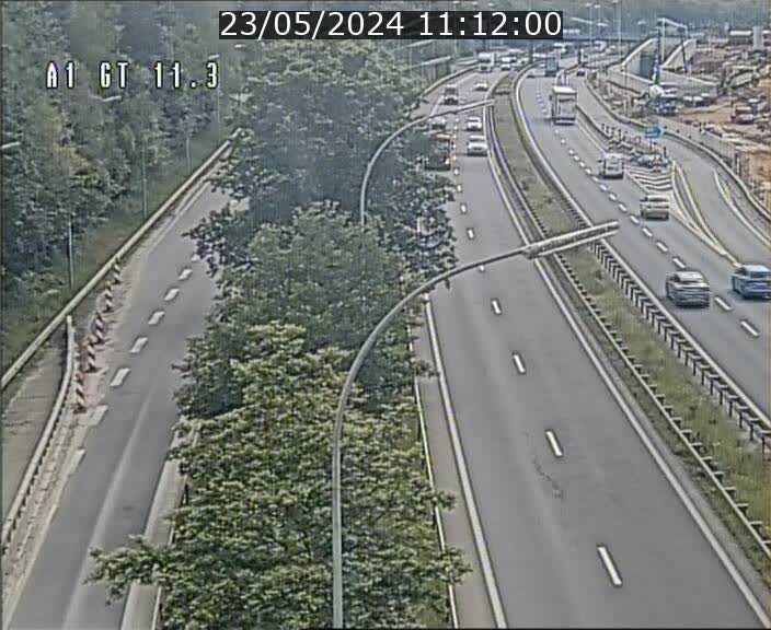 Traffic live webcam Luxembourg Senningerberg - A1 direction Allemagne - BK 11.3