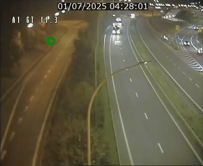 <h2>Traffic live webcam Luxembourg Senningerberg - A1 direction Allemagne - BK 11.3</h2>
