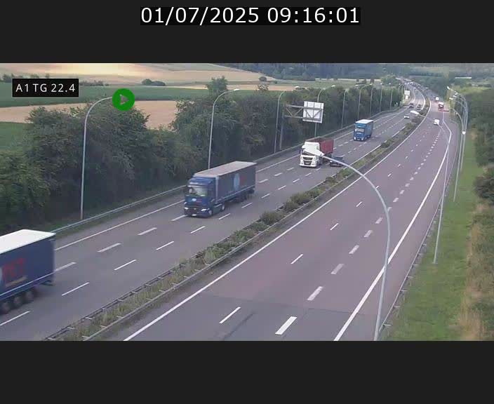 <h2>Traffic live webcam Luxembourg Flaxweiler - A1 direction Luxembourg - BK 22.4</h2>