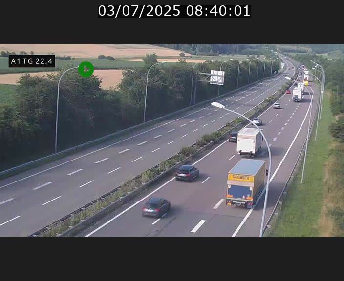 <h2>Traffic live webcam Luxembourg Flaxweiler - A1 direction Luxembourg - BK 22.4</h2>