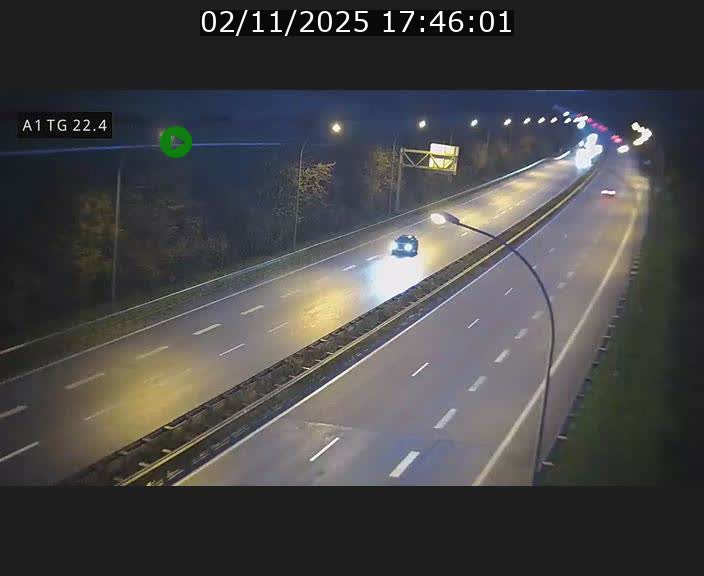 Traffic live webcam Luxembourg Flaxweiler - A1 direction Luxembourg - BK 22.4
