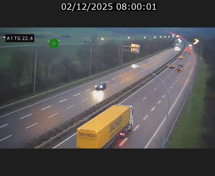 <h2>Traffic live webcam Luxembourg Flaxweiler - A1 direction Luxembourg - BK 22.4</h2>