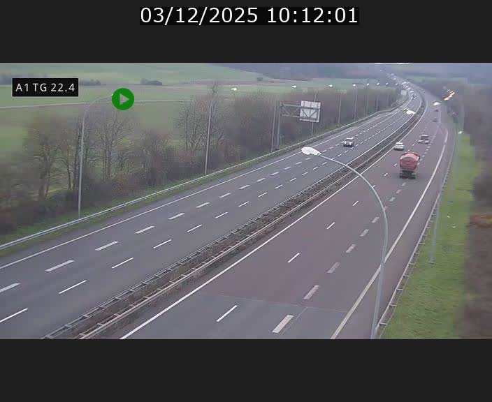<h2>Traffic live webcam Luxembourg Flaxweiler - A1 direction Luxembourg - BK 22.4</h2>