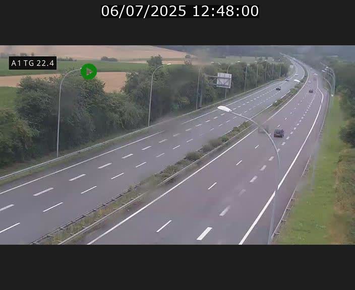 Traffic live webcam Luxembourg Flaxweiler - A1 direction Luxembourg - BK 22.4