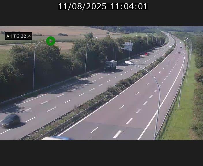 <h2>Traffic live webcam Luxembourg Flaxweiler - A1 direction Luxembourg - BK 22.4</h2>