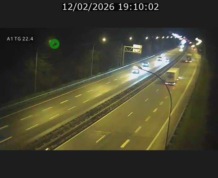 Traffic live webcam Luxembourg Flaxweiler - A1 direction Luxembourg - BK 22.4