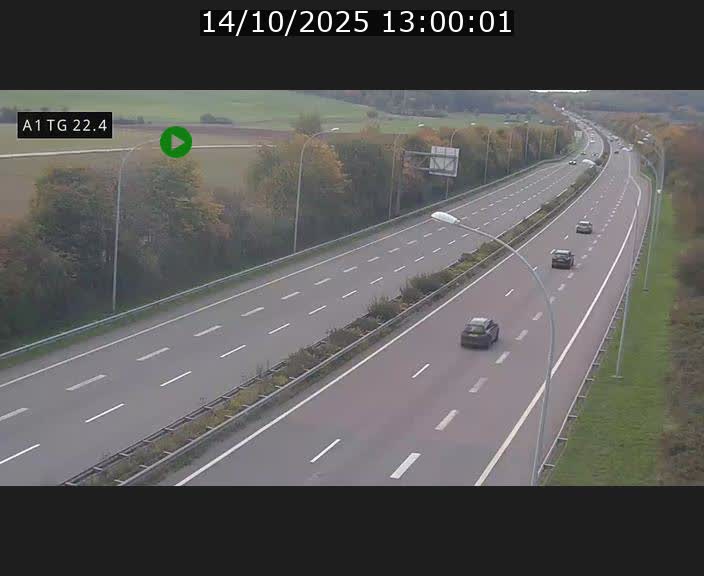 <h2>Traffic live webcam Luxembourg Flaxweiler - A1 direction Luxembourg - BK 22.4</h2>