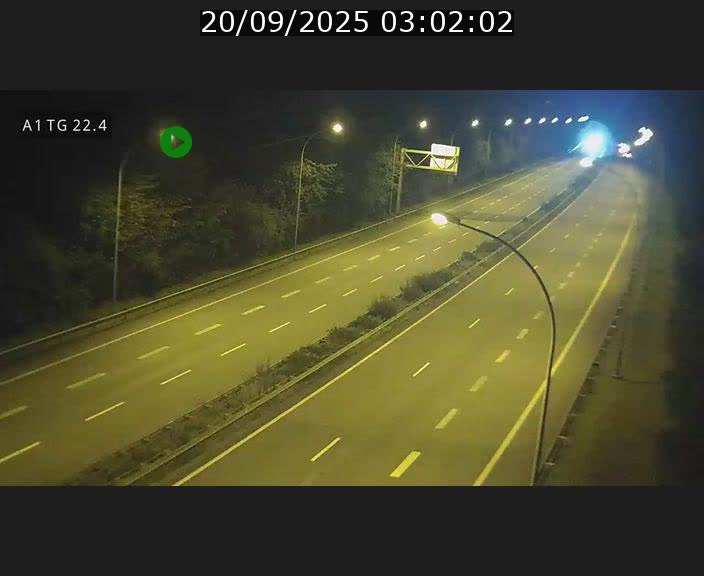 Traffic live webcam Luxembourg Flaxweiler - A1 direction Luxembourg - BK 22.4