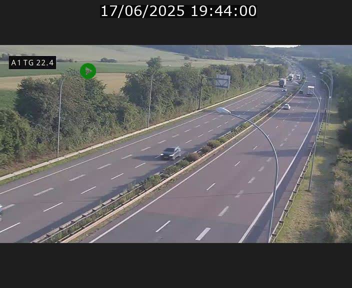 <h2>Traffic live webcam Luxembourg Flaxweiler - A1 direction Luxembourg - BK 22.4</h2>
