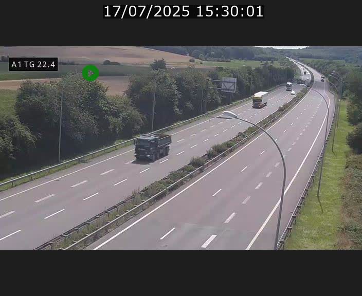 <h2>Traffic live webcam Luxembourg Flaxweiler - A1 direction Luxembourg - BK 22.4</h2>