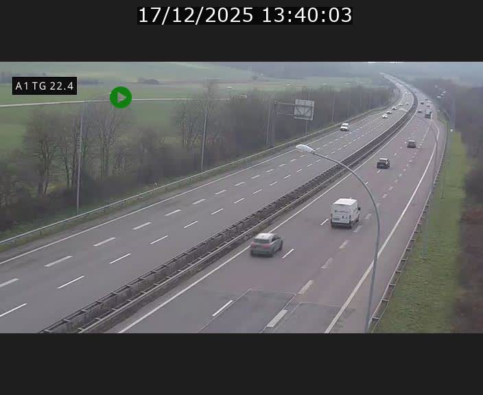 <h2>Traffic live webcam Luxembourg Flaxweiler - A1 direction Luxembourg - BK 22.4</h2>