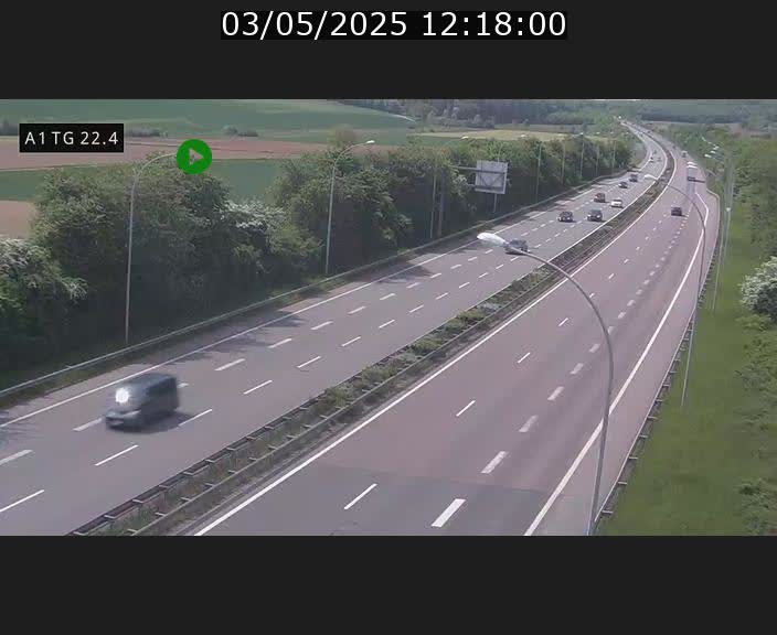 Traffic live webcam Luxembourg Flaxweiler - A1 direction Luxembourg - BK 22.4