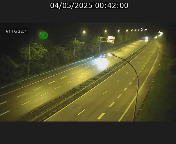 Traffic live webcam Luxembourg Flaxweiler - A1 direction Luxembourg - BK 22.4