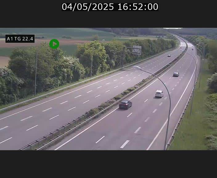 Traffic live webcam Luxembourg Flaxweiler - A1 direction Luxembourg - BK 22.4