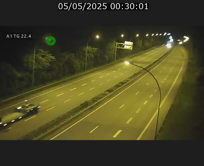 Traffic live webcam Luxembourg Flaxweiler - A1 direction Luxembourg - BK 22.4