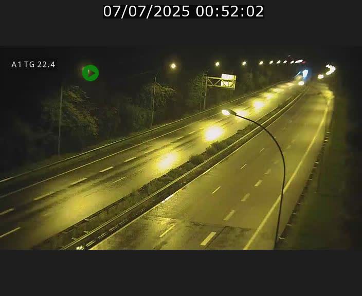 Traffic live webcam Luxembourg Flaxweiler - A1 direction Luxembourg - BK 22.4