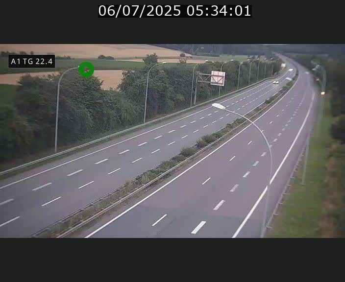 Traffic live webcam Luxembourg Flaxweiler - A1 direction Luxembourg - BK 22.4