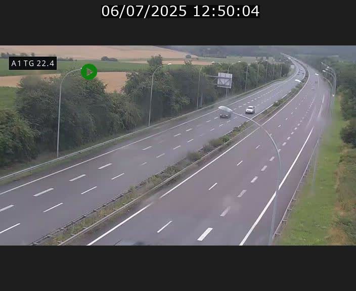Traffic live webcam Luxembourg Flaxweiler - A1 direction Luxembourg - BK 22.4