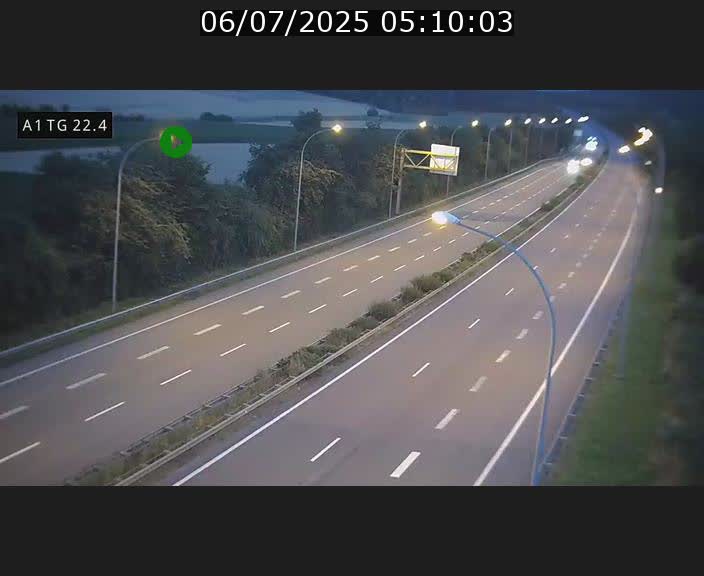Traffic live webcam Luxembourg Flaxweiler - A1 direction Luxembourg - BK 22.4